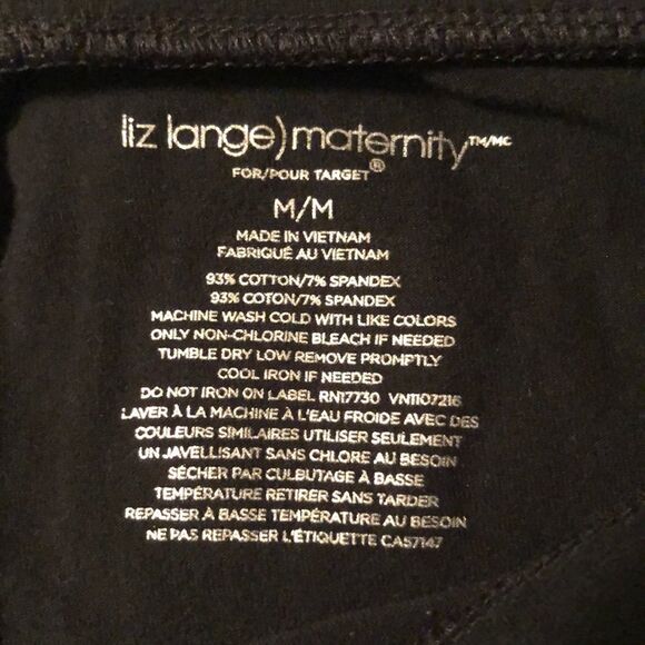 Liz Lange M Black Cotton Maternity Leggings - Picture 5 of 9